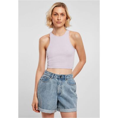 Urban Classics Ladies Cropped Rib Top Lilac Šedá M Urban Classics Ladies Cropped Rib Top Lilac Šedá M