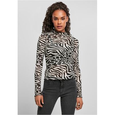 Urban Classics Women'S Turtleneck Aop Mesh - White/black Hnedá Xl Urban Classics Women'S Turtleneck Aop Mesh - White/black Hnedá Xl