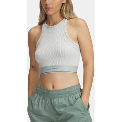 Women'S Tank Top Under Armour Ua Meridian Rib Branded Tank Šedá M Women'S Tank Top Under Armour Ua Meridian Rib Branded Tank Šedá M