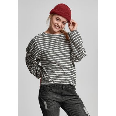 Urban Classics Dámsky Oversize Sveter S Pruhmi Čierna Xs Urban Classics Dámsky Oversize Sveter S Pruhmi Čierna Xs
