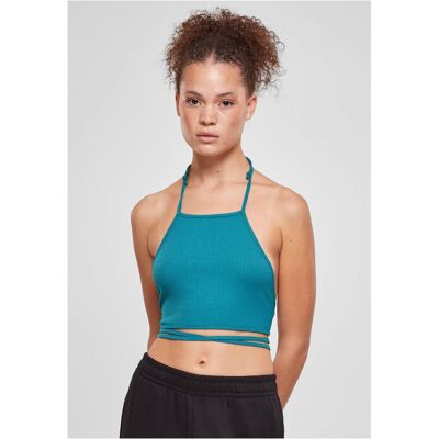 Urban Classics Ladies Rib Trapeze Cropped Top Watercolor Tyrkysová Xxl Urban Classics Ladies Rib Trapeze Cropped Top Watercolor Tyrkysová Xxl