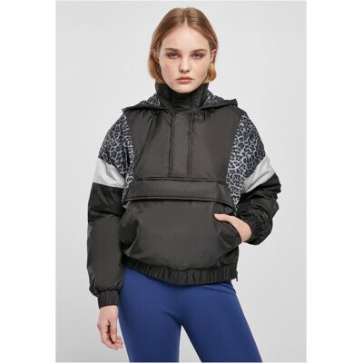 Urban Classics Dámska Bunda S Leopardím Vzorom Čierna Xs Urban Classics Dámska Bunda S Leopardím Vzorom Čierna Xs