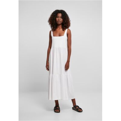 Urban Classics Women'S Summer Dress 7/8 Length Valance White Šedá L Urban Classics Women'S Summer Dress 7/8 Length Valance White Šedá L