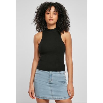 Urban Classics Women'S Turtleneck With Short Rib Knit Black Čierna Xxl Urban Classics Women'S Turtleneck With Short Rib Knit Black Čierna Xxl