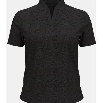Under Armour Halo Bonded Jacquard Polo Dámske Tričko Čierna M Under Armour Halo Bonded Jacquard Polo Dámske Tričko Čierna M