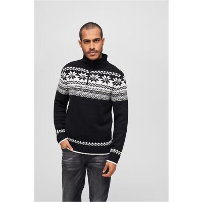 Men'S Sweater Brandit Troyer Norweger Čierna S Men'S Sweater Brandit Troyer Norweger Čierna S