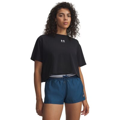 Dámske Tričko Under Armour Rival Boxy Čierna M Dámske Tričko Under Armour Rival Boxy Čierna M