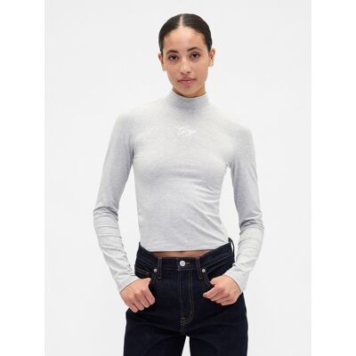 Gap Dámske Crop Tričko S Logom Šedá L Gap Dámske Crop Tričko S Logom Šedá L