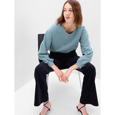 Svetlomodrá Dámska Crop Top Mikina Gap Modrá L Svetlomodrá Dámska Crop Top Mikina Gap Modrá L