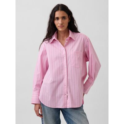 Gap Oversize Poplin Košeľa S Logom Biela Xxs Gap Oversize Poplin Košeľa S Logom Biela Xxs