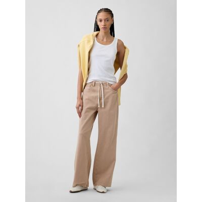 Gap Džínsy High Rise Drawstring Wide-Leg Biela 32reg Gap Džínsy High Rise Drawstring Wide-Leg Biela 32reg