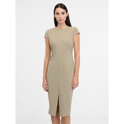 Beige Women'S Midi Dress Orsay - Women'S Krémová 40 Beige Women'S Midi Dress Orsay - Women'S Krémová 40