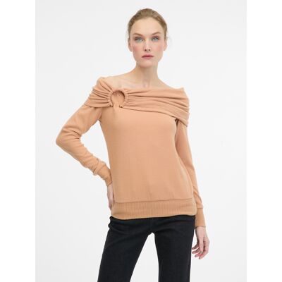 Light Brown Women'S Long Sleeve T-Shirt Orsay - Women'S Ružová L Light Brown Women'S Long Sleeve T-Shirt Orsay - Women'S Ružová L