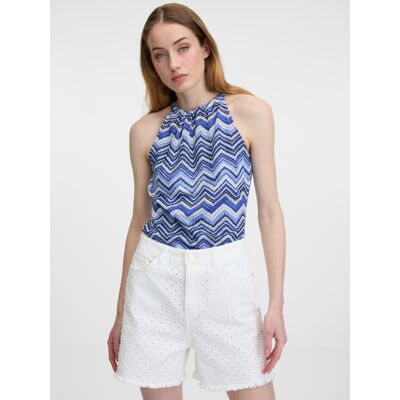 Orsay Blue Women'S Patterned Tank Top - Women'S L Orsay Blue Women'S Patterned Tank Top - Women'S L