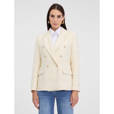 Orsay White Women'S Blazer - Women'S Šedá 38 Orsay White Women'S Blazer - Women'S Šedá 38