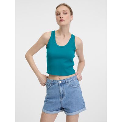 Turquoise Women'S Crop Tank Top Orsay - Women'S Tyrkysová Xl Turquoise Women'S Crop Tank Top Orsay - Women'S Tyrkysová Xl