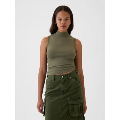 Gap Sleeveless Knit Top - Women'S Kaki L Gap Sleeveless Knit Top - Women'S Kaki L