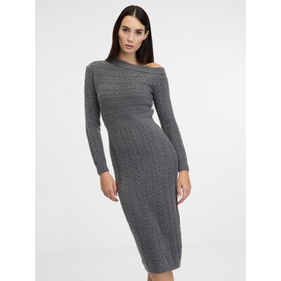 Grey Women'S Sheathed Midi Dress Orsay - Women'S Šedá Xs Grey Women'S Sheathed Midi Dress Orsay - Women'S Šedá Xs