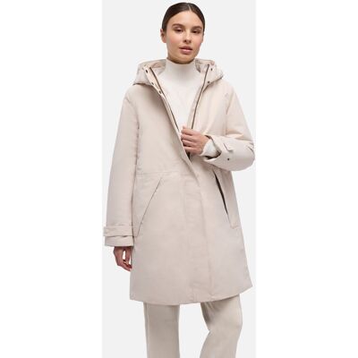 Light Pink Women'S Parka Geox Hoara - Women'S Krémová 42 Light Pink Women'S Parka Geox Hoara - Women'S Krémová 42