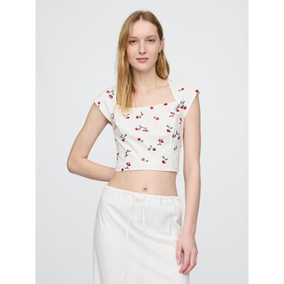Gap Linen Crop Top - Women'S Krémová Xxl Gap Linen Crop Top - Women'S Krémová Xxl
