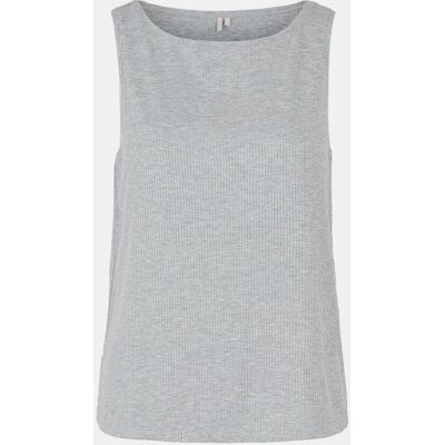 Grey Tank Top Pieces Litty - Women Šedá S Grey Tank Top Pieces Litty - Women Šedá S