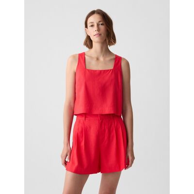 Červený Dámsky Ľanový Crop Top Gap Červená Xl Červený Dámsky Ľanový Crop Top Gap Červená Xl