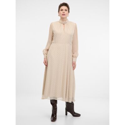 Beige Women'S Midi Dress Orsay - Women'S Krémová 40 Beige Women'S Midi Dress Orsay - Women'S Krémová 40
