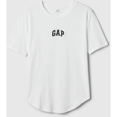 Biele Dámske Tričko S Logom Gap Šedá S Biele Dámske Tričko S Logom Gap Šedá S