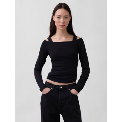 Gap Dámsky Off-Shoulder Top Čierna M Gap Dámsky Off-Shoulder Top Čierna M