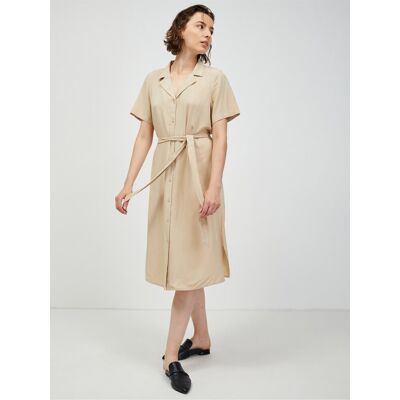 Dámske Šaty Pieces Beige Šedá Xs Dámske Šaty Pieces Beige Šedá Xs