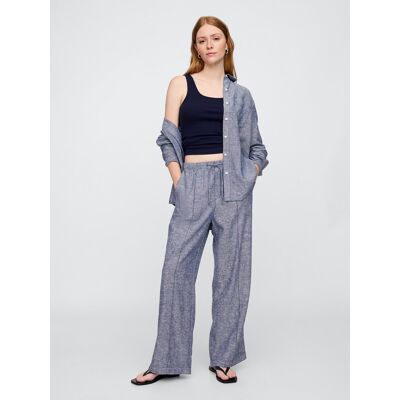 Gap Linen Wide-Leg Trousers - Women'S Šedá Xxs Gap Linen Wide-Leg Trousers - Women'S Šedá Xxs