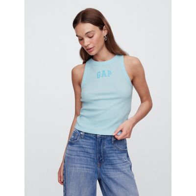 Gap Ribbed Tank Top With Logo - Women'S Svetlomodrá Xl Gap Ribbed Tank Top With Logo - Women'S Svetlomodrá Xl