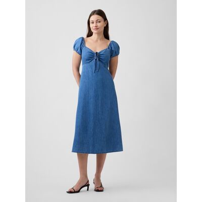 Gap Denim Midi Šaty Čierna L Gap Denim Midi Šaty Čierna L