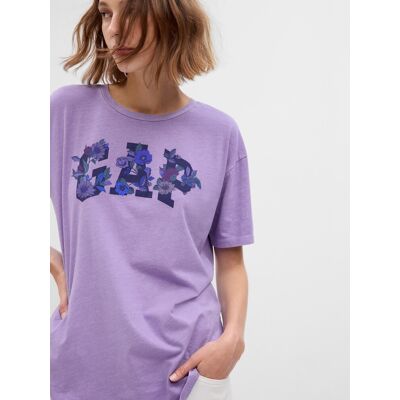 Fialové Dámske Bavlnené Tričko S Logom Gap Fialová Xxs Fialové Dámske Bavlnené Tričko S Logom Gap Fialová Xxs