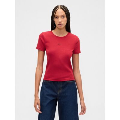 Gap Rebrované Crop Tričko S Logom Modrá Xxl Gap Rebrované Crop Tričko S Logom Modrá Xxl