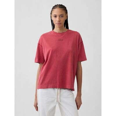 Gap Oversize Tričko S Logom Vintagesoft - Dámske Tmavočervená S Gap Oversize Tričko S Logom Vintagesoft - Dámske Tmavočervená S