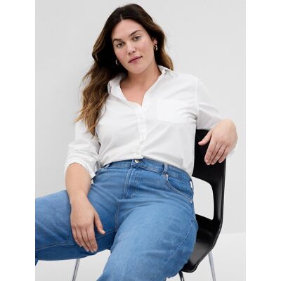 Gap Biela Dámska Košeľa Perfect Shirt Šedá S Gap Biela Dámska Košeľa Perfect Shirt Šedá S