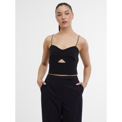 Čierny Dámsky Crop Top Orsay Čierna 40 Čierny Dámsky Crop Top Orsay Čierna 40