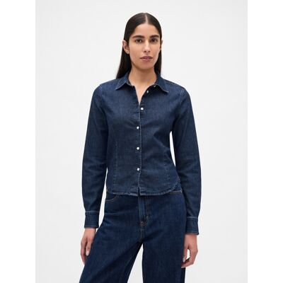 Gap Denim Crop Košeľa Modrá M Gap Denim Crop Košeľa Modrá M