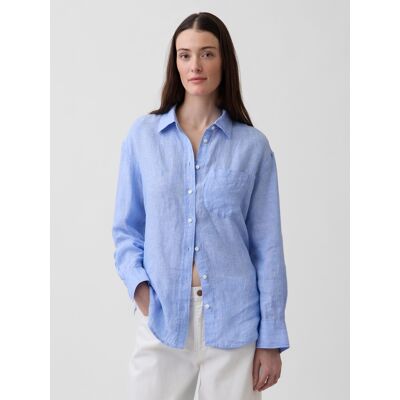 Gap Ľanová Oversize Košeľa Biela Xxs Gap Ľanová Oversize Košeľa Biela Xxs
