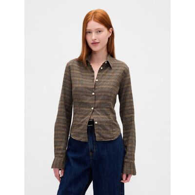Gap Flanelová Crop Košeľa Modrá Xl Gap Flanelová Crop Košeľa Modrá Xl