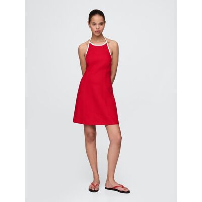 Gap Linen Mini Dress Americana - Women'S Červená L Gap Linen Mini Dress Americana - Women'S Červená L