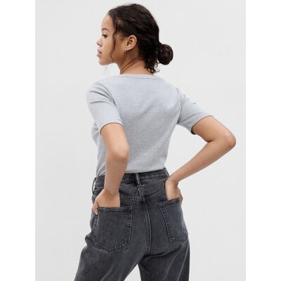 Svetlosivé Dámske Basic Tričko Gap Šedá Xl Svetlosivé Dámske Basic Tričko Gap Šedá Xl