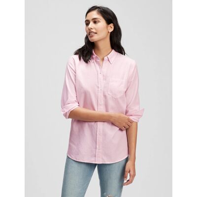 Gap Košeľa Fitted Boyfriend Shirt In Oxford Ružová Biela Xxs Gap Košeľa Fitted Boyfriend Shirt In Oxford Ružová Biela Xxs