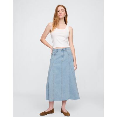 Gap Denim Maxi Skirt Ultrasoft - Women'S Šedá 26 Gap Denim Maxi Skirt Ultrasoft - Women'S Šedá 26