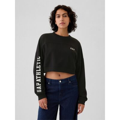 Gap Crop Sweatshirt With Logo - Women'S Čierna M Gap Crop Sweatshirt With Logo - Women'S Čierna M