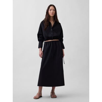 Gap Poplin Maxi Sukňa Čierna Xxs Gap Poplin Maxi Sukňa Čierna Xxs
