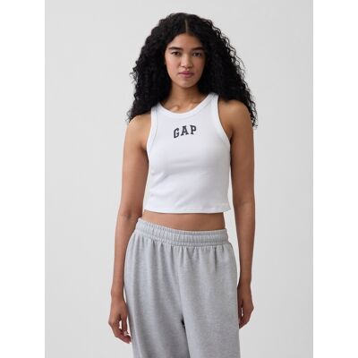 Gap Ribbed Tank Top With Logo - Women'S Šedá M Gap Ribbed Tank Top With Logo - Women'S Šedá M