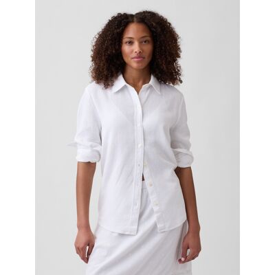Gap Oversize Ľanová Košeľa Biela M Gap Oversize Ľanová Košeľa Biela M