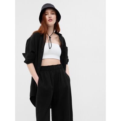 Čierna Dámska Oversize Košeľa Gap Čierna Xs Čierna Dámska Oversize Košeľa Gap Čierna Xs